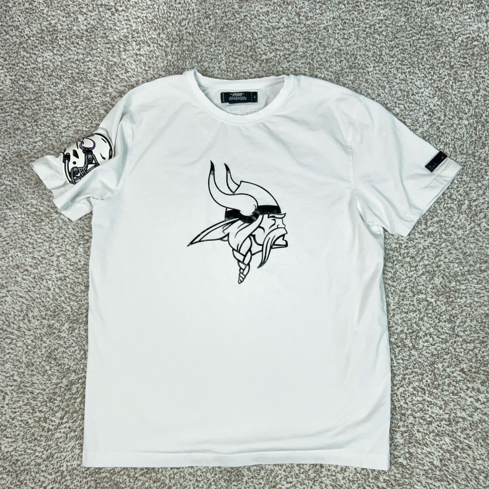 Minnesota Vikings Shirt Mens Large White NFL Football Graphic Tee Pro Standard